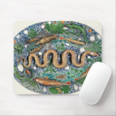 Großer ovaler Teller geformt in der Entlastung Mousepad (Mit Mouse)