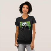 Großer Panda, der Bambus hält T-Shirt (Vorne ganz)