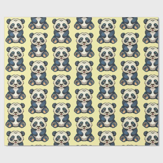 Großer Panda Geschenkpapier (Flach)