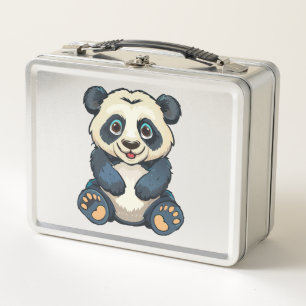 Großer Panda Metall Brotdose