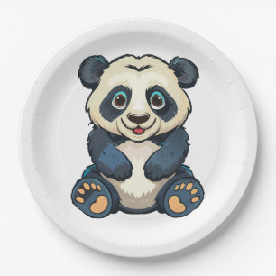 Großer Panda Pappteller