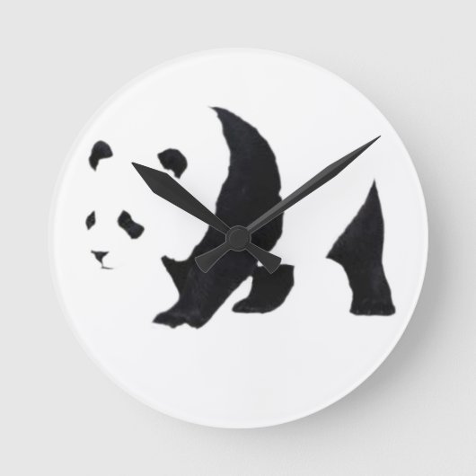 Großer Panda Runde Wanduhr (Vorderseite)