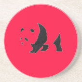 Großer Panda Sandstein Untersetzer (Vorne)