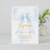 großer pastellblauer Bogen | Taufe Folieneinladung (Stehend vorne)