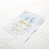 großer pastellblauer Bogen | Taufe Folieneinladung (Gedreht)