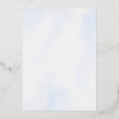 großer pastellblauer Bogen | Taufe Folieneinladung (Rückseite)