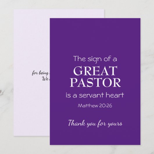 GROSSER PASTOR | SERVANT HEART Modern | DANKE (Vorne/Hinten)