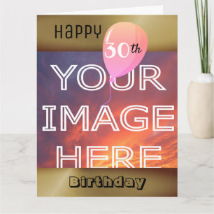 Großer personalisierter Foto-Geburtstag Karte