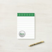 Grosser Personalisierter Golfposten - Hinweise Post-it Klebezettel (Auf Schreibtisch)