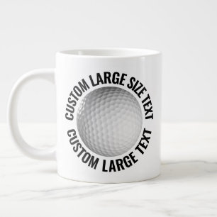 Großer personalisierter Text Golfball individuell  Jumbo-Tasse