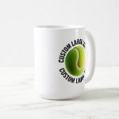 Großer Personalisierter Text Tennisball 425g. Benu Kaffeetasse (VorderseiteRechts)