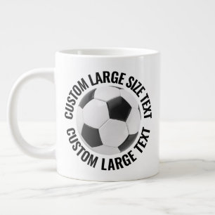 Großer personalisierter Textfußball Custom Soccer Jumbo-Tasse