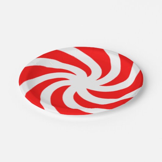 Großer Pfefferminz-Süßigkeits-Papier-Teller Pappteller (Schrägansicht)