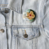 Großer Pfirsich-Hibiskus Button (Beispiel)