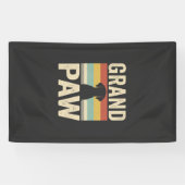 Großer Pfote Vintage Hund Retro Banner (Horizontal)