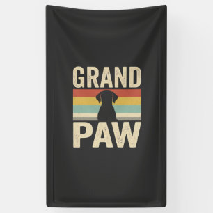 Großer Pfote Vintage Hund Retro Banner