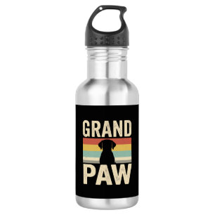 Großer Pfote Vintage Hund Retro Edelstahlflasche