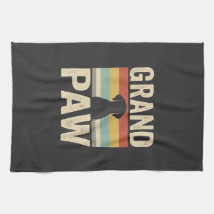 Großer Pfote Vintage Hund Retro Geschirrtuch