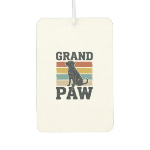 Großer Pfoten Vintage Hund Großvater Shirt Design_ Autolufterfrischer