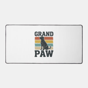 Großer Pfoten Vintage Hund Großvater Shirt Design_ Schreibtischunterlage