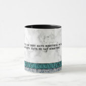 Großer Philosoph Plato mit Zitat Tasse (Zentrum)