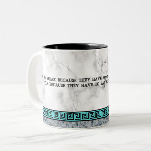 Großer Philosoph Plato mit Zitat Zweifarbige Tasse