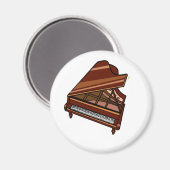 Großer Piano Brown Bird's Eye View Magnet (Vorderseite/Rückseite)