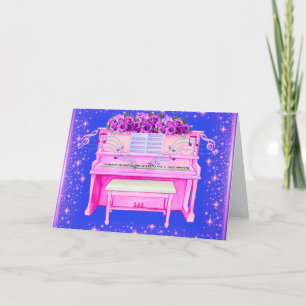 Großer Piano-Grußkarte Karte