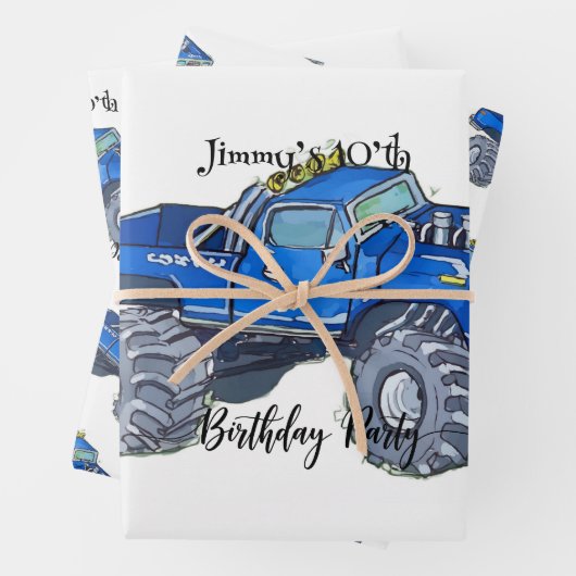 Großer Pick-up-Truck Geschenkpapier Set (Beispiel)