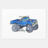 Großer Pick-up-Truck Geschenkpapier Set (Vorderseite)