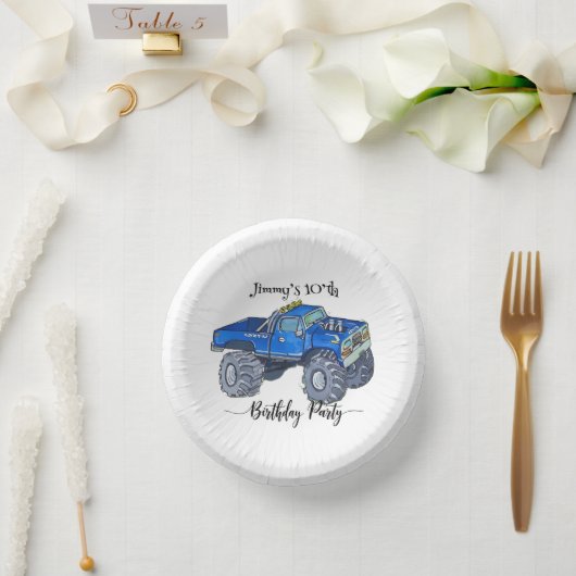Großer Pick-up-Truck Pappteller (Hochzeit)