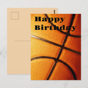 Großer Pickeliger Orange Basketball, Geburtstag Postkarte