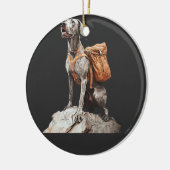 Großer Pitbull-Däne Keramik Ornament (Links)