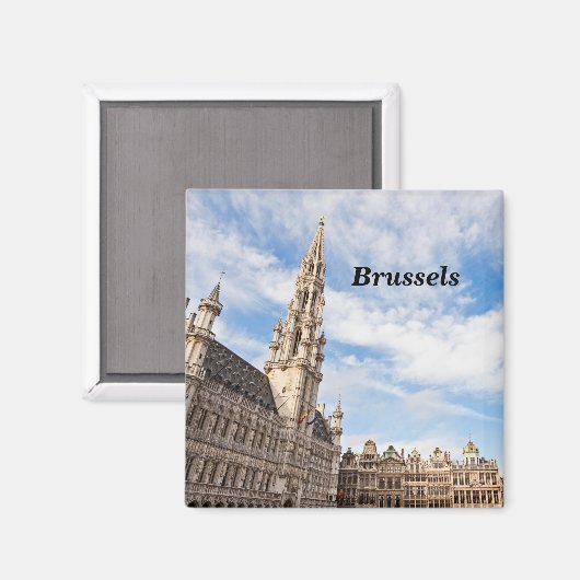 Großer Platz in Brüssel Magnet (Vorderseite/Rückseite)