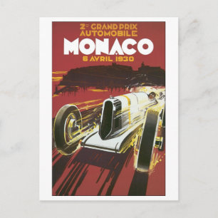 Großer Preis Monaco April 1930 Postkarte