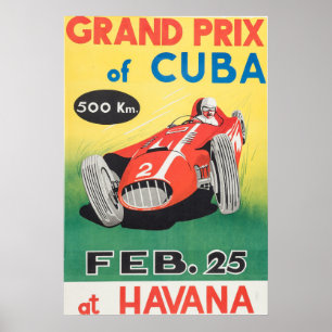 Großer Preis von Kuba-Poster 1958 Poster