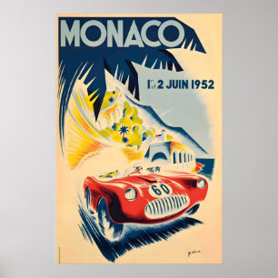 Großer Preis von Monaco 1930 – Vintage Motor Racin Poster