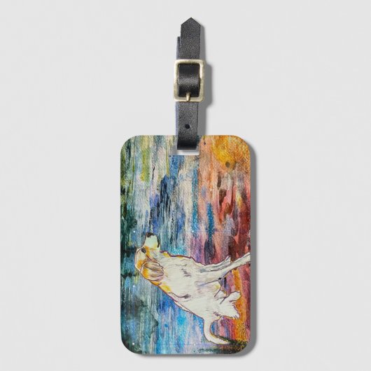 Großer Pyrenäen Gepäcktag Gepäckanhänger (Vorderseite Vertikal)