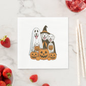 Großer Pyrenäen Hund Geist Hexe Halloween passend Serviette (Beispiel)
