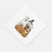 Großer Pyrenäen Hund Geist Hexe Halloween passend Serviette (Ecke)