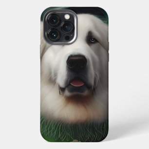 Großer Pyrenäen-Hund im St. Patrick's Day-Kleid iPhone 13 Pro Max Hülle