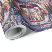 Großer Pyrenäen-Hund Valentinstag Geschenkpapier (Rolleneckpunkt)