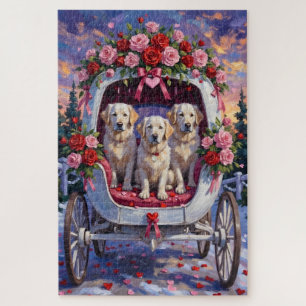 Großer Pyrenäen Hund Valentinstag Puzzle