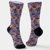 Großer Pyrenäen-Hund Valentinstag  Socken (Gewinkelt)