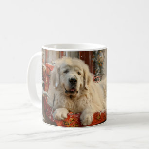 Großer Pyrenäen-Hund Weihnachtsfestlich Kaffeetasse