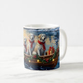 Großer Pyrenäen-Weihnachtsboot-Urlaub Kaffeetasse (VorderseiteRechts)