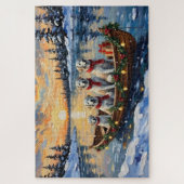 Großer Pyrenäen-Weihnachtsboot-Urlaub Puzzle (Vertikal)