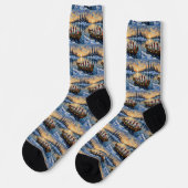 Großer Pyrenäen-Weihnachtsboot-Urlaub Socken (Linkes Detail)