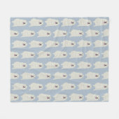 Großer Pyrenäenhund Fleecedecke (Vorderseite (Horizontal))