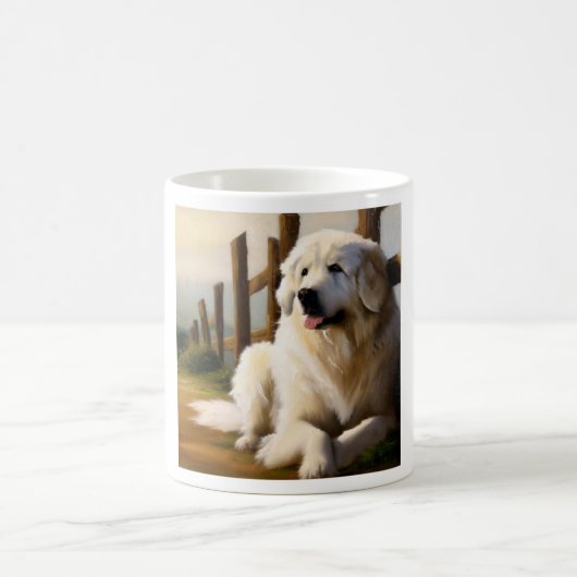 Großer Pyrenäenhund Kaffeetasse (Mittel)